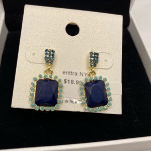 ‼️5/$20‼️ Navy blue and turquoise earrings